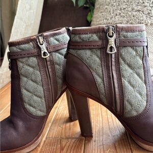 BCBG Leather Ankle Booties